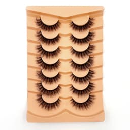 New 7 Pairs of Thick, 3D Simulation Mink Fur Fake Eyelashes Short, Dramatic Fake Eyelashes Wholesale Full Line Fake Eyelash Make