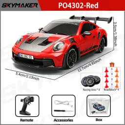 JXC PO4302 1:43 Mini High Speed 4WD RC Drift Racing Car 2.4G 20KM/H Full Proportional Throttle 8‑Color LED Light Hobby Toy Gift