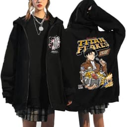 Anime Attack on Titan Final Season Zip Up Hoodie Shingeki No Kyojin Y2k Zippper Jackets Sweatshirts Eren Yeager Mange Streetwear