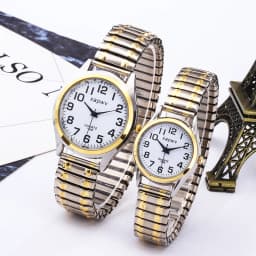 Large Dial Watch Men's Simple Women's Quartz Watch Fashion Casual Arabic Numeral Couple Watch Pair of Men and Women