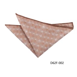 24cm Korean Style Leaf Floral Handkerchief For Men Suits Brown Red Pocket Square Polyester Woven Hanky Small Towel Tuxedo Cravat