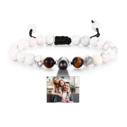 Beaded Personalized Photo Projection Bracelet Custom Photo Dog Paw Bracelet Pet Photo Necklace Cat PawPendant Commemorative Gift