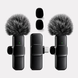 Wireless Lapel Microphone, Type-C Interface, Noise Reduction, Plug and Play, Suitable for Video Recording, Interviews, Live Stre