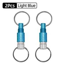 Dual Split Detachable Keychains Key Ring Quick Release Portable Metal Key Holder For Handy Outdoor Tool Accessories Mini Buckle