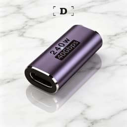UGOURD 40Gbps Extension Cable Adapter USB C Male to USB C Female Adapter Angled Type C to C Converter 240W With Indicator Light