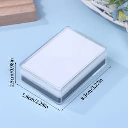 Transparent Diamond Jewelry Display Box With Foam Pad Bare Stone Gem Storage Container Case Glass Beads Organizer Packaging Box