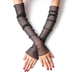 Summer Sunscreen Sleeves Shade for Women Polka Dot Lace UV Thin Breathable Oversleeves Cycling Driving Fingerless Sleeves