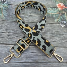 Fashionable Leopard Print Shoulder Strap with Adjustable Luggage Replacement Strap, Convenient Luggage Accessories