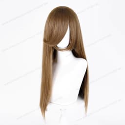 60cm Long Straight Cosplay Synthetic Wig With Bangs Golden Yellow Green Blonde Purple Heat Resistant Hair Anime Wigs + Wig Cap