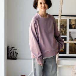 R67261 Korean Style Versatile Outer-Stitched Round Neck Raglan Sleeve Slimming Pure Cotton Pullover Sweatshirt for Women 25 Spring