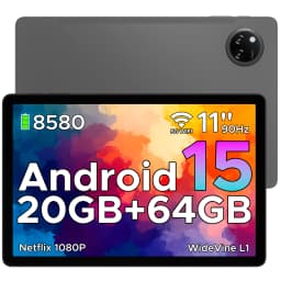 DOOGEE Tab A9+ Tablet 11" HD Display 20GB(4+16) 64GB 8580mAh Large Battery Unisoc T7200 Octa Core Dual Speakers Android 15 Pad