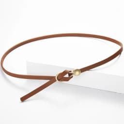 Women Knotted Thin Belts Solid Color PU Leather Metal Buckle Thin Long Waist Belts Lady Girls Dress Coat Decor Waistband