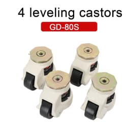 4pcs/Set Swivel Workbench Heavy Duty Machine Levelling Castors Wheels Total Load Capacity 1000kg