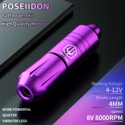 Tattoo Kit POSEIDON V5 Beautiful Tattoo Pen Kit For Permanent Makeup Tattoo Machine Kit Hot Tattoo Power Supply Tattoo Gun Kit