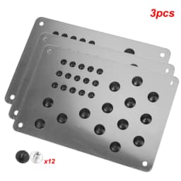 Car Floor Mat Foot Heel Scuff Plate Non-slip Carpet Patch Auto Alloy Silver Cover Anti-skid Pad Universal Interior Accessories