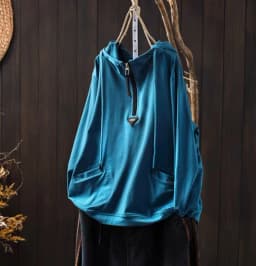 Women's Vintage and Casual Long-sleeved Pullover Top, 2025 New Spring Loose Hooded Sweatshirt