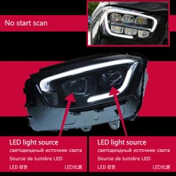 AKD Head Lamp for Benz GLC260 W253 2016-2022 LED Headlight GLC300 GLC GLC350 DRL Turn Signal High Beam Angel Eye Projector Lens