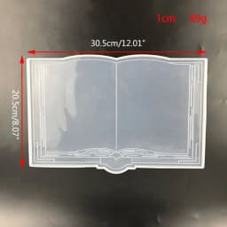 Large Book Resin Mold Silicone Mold for Resin Casting 3D Open Book Silicone Mold for Epoxy Resin Wall Hanging Home Decoration