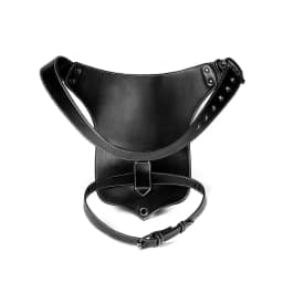Men Punk Style Vintage PU Waist Pack, Multi-Purpose Drop Leg Bag for Men, Motorcycle Bike Outdoor Travel Hiking Hip Belt Bag