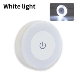 6CM Rechargeable LED Night Light with Touch Switch Magnetic Round Wall Lamp 3 Colors Dimmable Bedroom Cabinet Stairs Night Lamp
