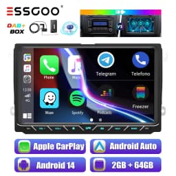 9" Android 14 Carplay Car Stereo Radio for VW Golf 5 6 Polo Passat Touran Tiguan Sharan Caddy GPS SAT NAV FM RDS BT USB AI Voice