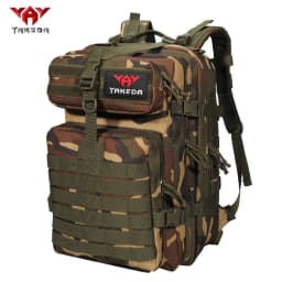 YAKEDA Lightweight Outdoor Mountaineering Backpack 45L Large Capacity Camouflage Bag Load Reducing Air Cushion Strap