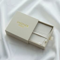 SheepSew Elegant Personalized Jewelry Packaging Set Custom Deboss Embossed Logo Drawer Box With Soft Suede Pouch For Wedding Bir