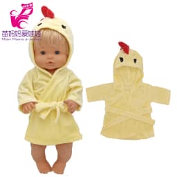 16" Nenuco Doll Hooded Fur Bathrobe Ropa Y Su Hermanita 40 Cm Reborn Baby Doll Toy Clothes