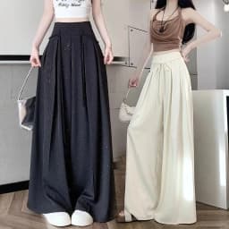 Women's Wide-leg Pants 2025 Spring Summer Straight Fashion Elegant Femme Trousers Casual Be All-match Comfortable Ladies Pants