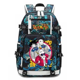 Dragon Ball Z Anime Print Student Backpack Large Capacity Casual Daypack for Kids Teen Boys Girls School Travel