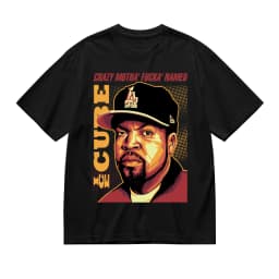 Retro 90s Ice Cube LA West Coast Rapper Graphic Shirt Men Women Y2K Vintage Style Casual Cotton Top