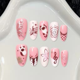 24pcs Autumn Leopard Pattern Fake Nail Tips Shiny Large Crystal French Wearable Press on Nails Spice Girls Fashion False Nails