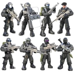 World War Army Military Soldiers Special Forces Model Assemble Building Blocks Bricks Detailed Education Model DIY Birthday Toys