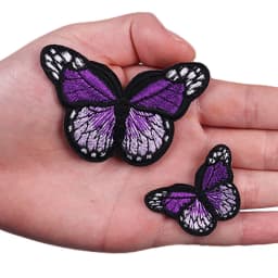 2PCS 21Color Butterfly Embroidered Patch Badges Iron On Patches For Clothing Thermoadhesive Patches On Clothes Sewing Appliques