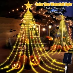 3M/2M Outdoor Christmas Decoration Light String IP67 LED Starry String Lights with Pentagram for Home Party Holiday Lighting