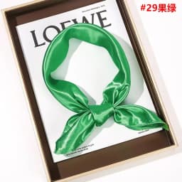 Solid-color Square Scarf single-color Imitation Silk Small Square Plain Glossy Satin Color Tween Performance Silk Scarf SJ19