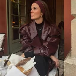 Vintage Lapel Leather Biker Jacket Women Bomber Jacket Short Coat Streetwear Zip Long Sleeve Windproof Outerwear Black Wine Red