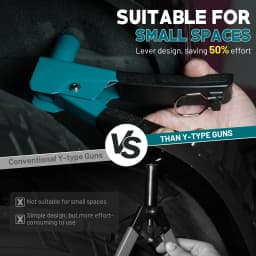 LIBRATON Plastic Rivet Gun Kit with Fastener Remover, 90 Degree Angle Hand Riveter with 40Pcs Nylon Rivets for Automotive Repair