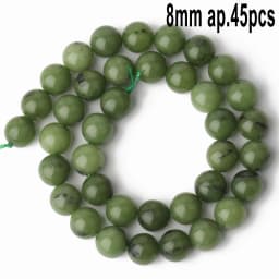 Natural Stones Green Canada Jade Beads Round Faceted Geometric Shape Loose Jewelry Beads for Making Bracelets DIY Accessories