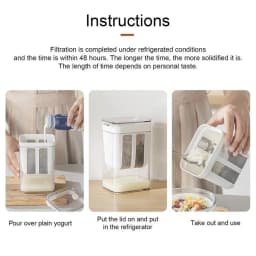 Yogurt Filter Food Strainer 1100ML Yogurt Machine Filter Screen Cold Extraction Whey Separation Tools Cheese Moisture Separator