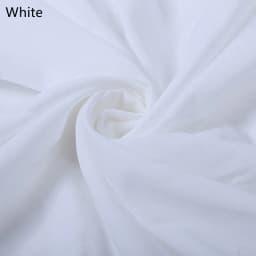 Soft Chiffon White Wedding Dresses Long Puff Sleeves Boho Bridal Gowns Side Split Sweep Train Simple A-Line Vestidos De Novia
