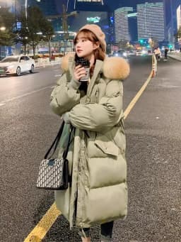 2026 Winter Thickened down Cotton Jacket Women's Loose Korean Style Bread Coat Warm Long Sleeve Zipper Closure Hooded Coat