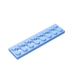 Gobricks GDS-699 Technical, Plate 2 x 8 with 7 Holes compatible with lego 3738 pieces of children's toys Building Blocks