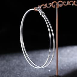 BLIJERY Trendy Oversized Hoop Earrings Big Smooth Circle Earrings Basketball Brincos Punk Style Loop Earrings for Women Jewelry