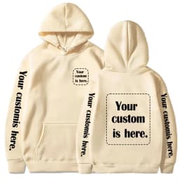 Customized Text Personalized Hoodies Warming Long Sleeve Sweatshirt Student Casual Custom Printed Text DIY Hoodie Fashion Tops
