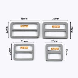 5Pcs 20-38mm Metal Ring Buckle Tri-Glide Slider Clasp Webbing Bag Strap Adjust Hooks Dog Leash Loops DIY Hardware Accessories