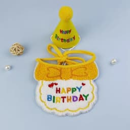 Pet Birthday Scarf Cute Delicate Lace Bib, Cat & Dog Birthday Party Celebration Prevent Saliva Towel