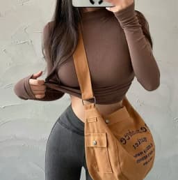 Womens Long Sleeve Turtleneck T Shirts Ribbed Tight Knit Sexy Slim Fitted Casual Women's Basic Crop Tops Cropped T-Shirt