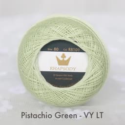Rhapsody Premium Size 80 Cotton Crochet Thread 100% Egyptian Mercerized Singed 13 Colors 10G Tatting Needlepoint Bobbin Lace
