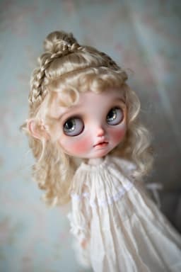Blythes Doll Wig Suitable for 1/6 9-10in Size Fashionable New Mohair Styling Wool Wig Retro Palace Style Women's Brown Powder